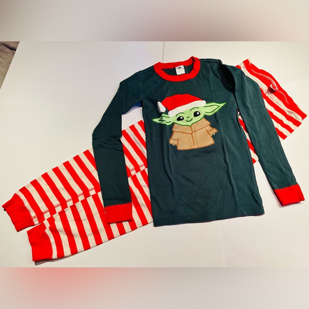 Hanna Andersson Christmas Star Wars Mandalorian Baby Yoda Grogu Long Johns